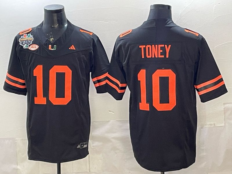 Men 2026 Miami Hurricanes #10 Toney Black 3th generations Limited NCAA Jersey 07